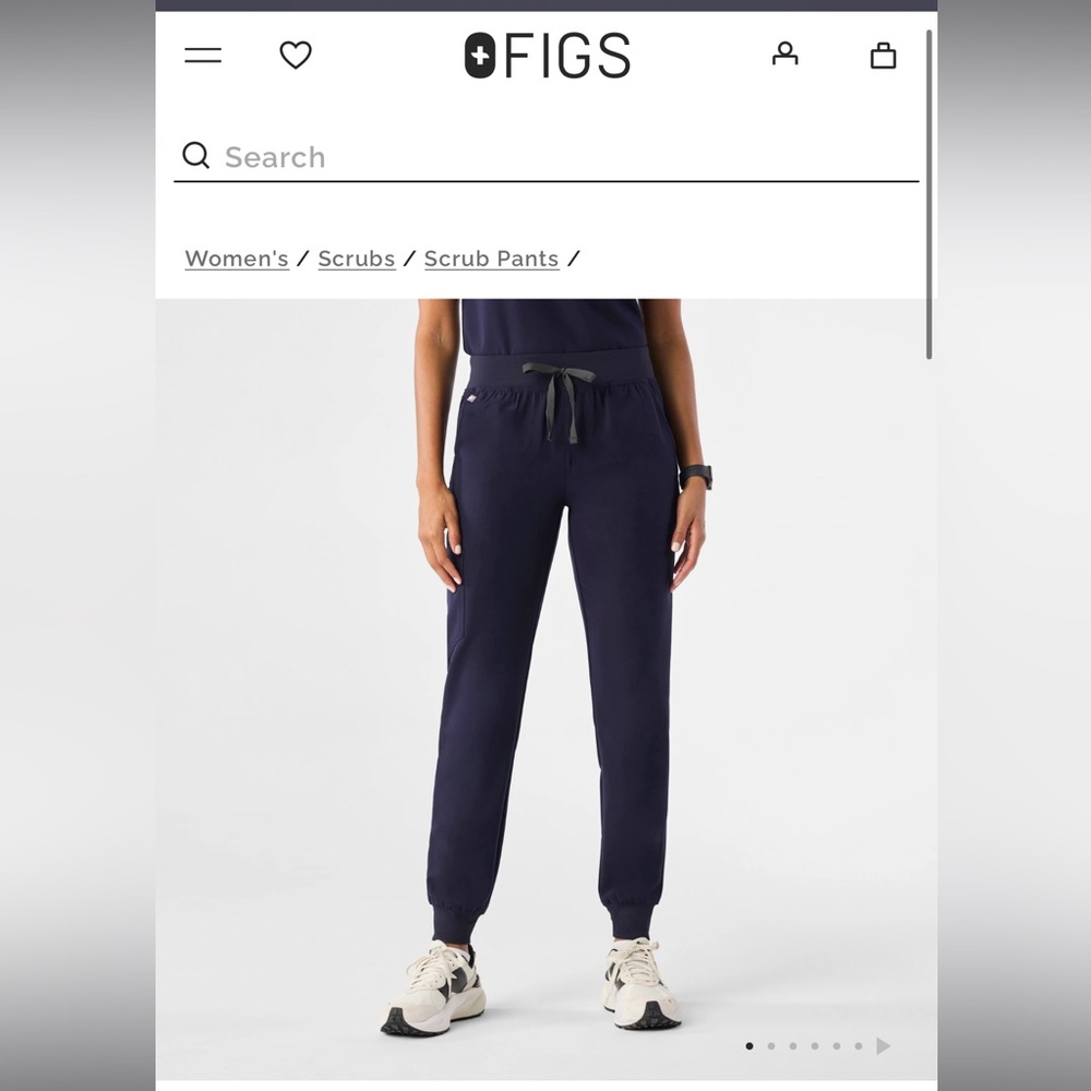 **2 PAIRS** FIGS Women's Navy Blue Jogger Pants